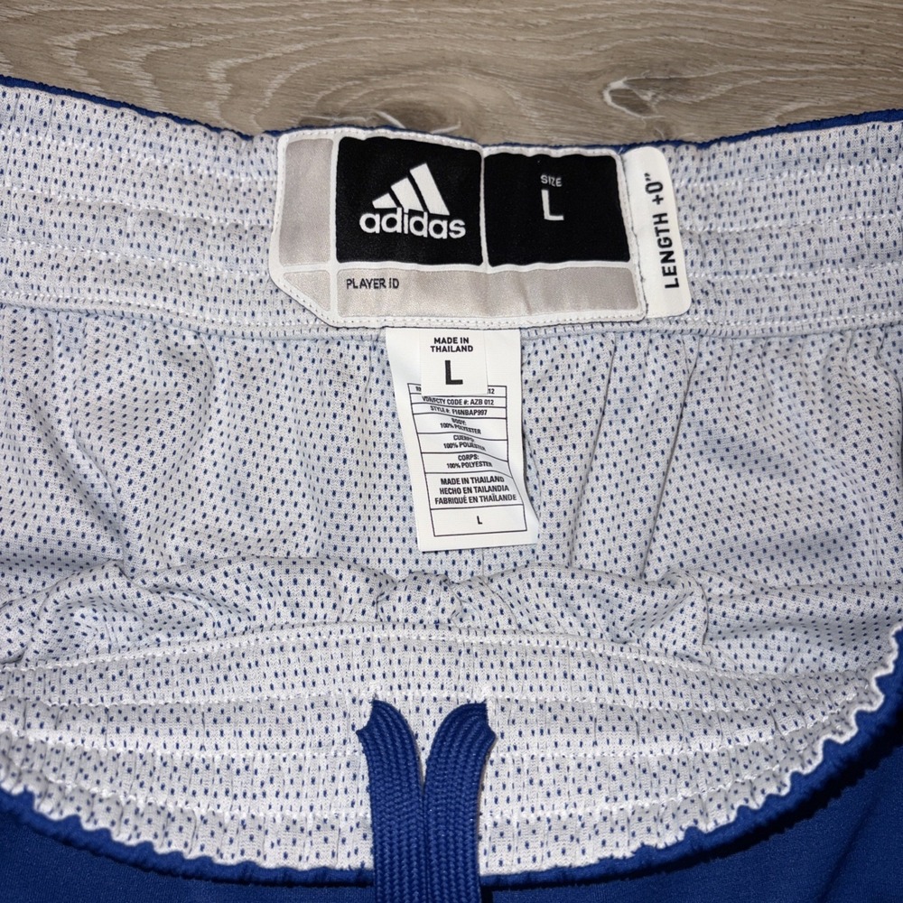 NBA Philadelphia 76ers Adidas Basketball Shorts Men's Large Blue Knee Length - Picture 7 of 9